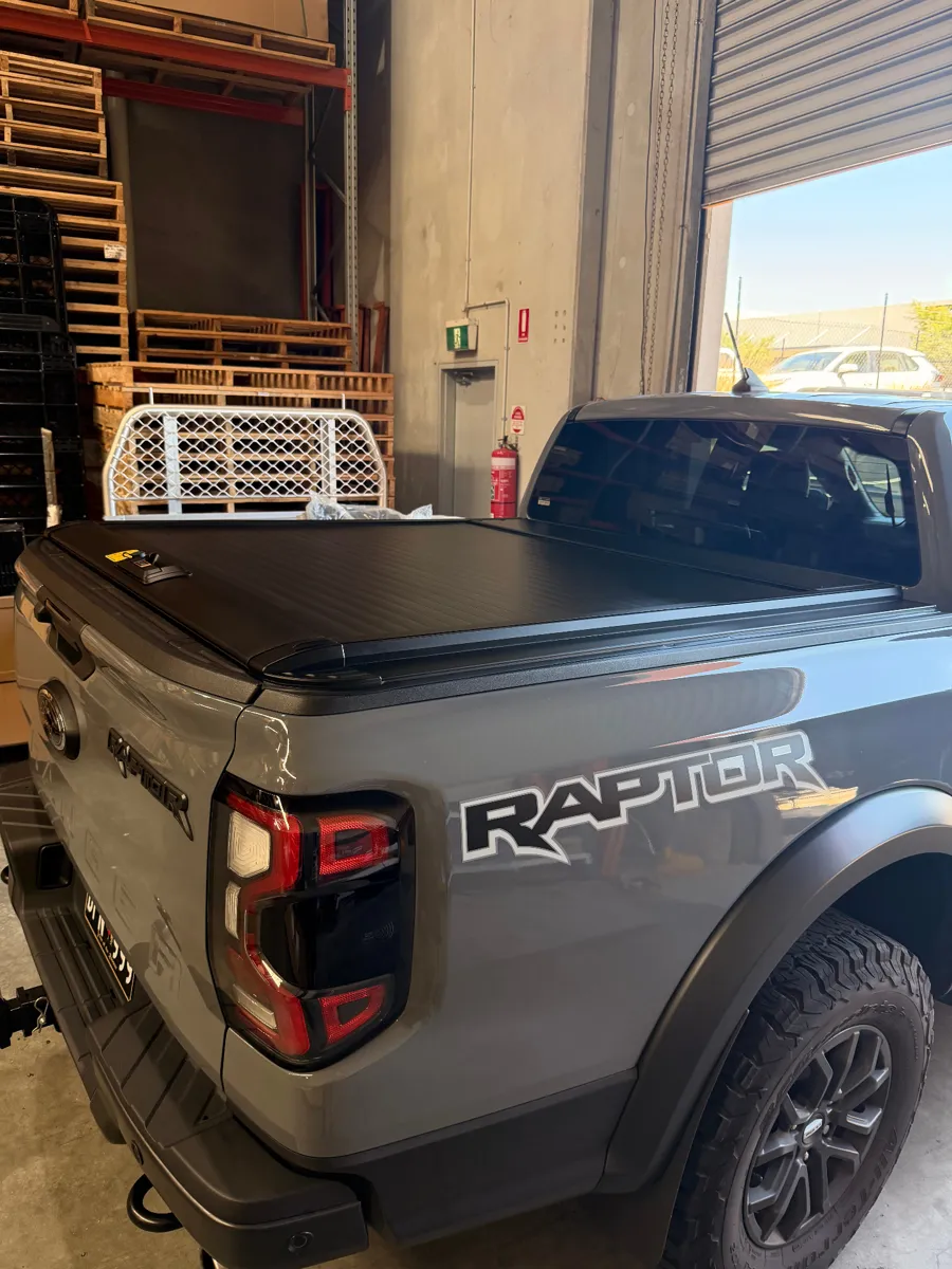 Roller cover fitted to a Ford Ranger Raptor ute